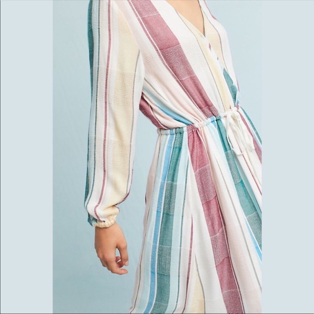 Rails Becca Cusco Stripe Dress Wrap Large - image 2